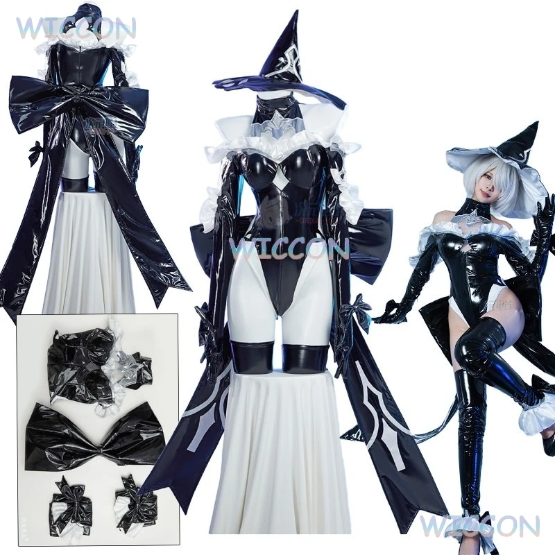 

2B Cosplay Costume Fashion Sweet Witch Jumpsuit Uniforms Full Set Game NieR: Automata Halloween Party Role Play Clothing