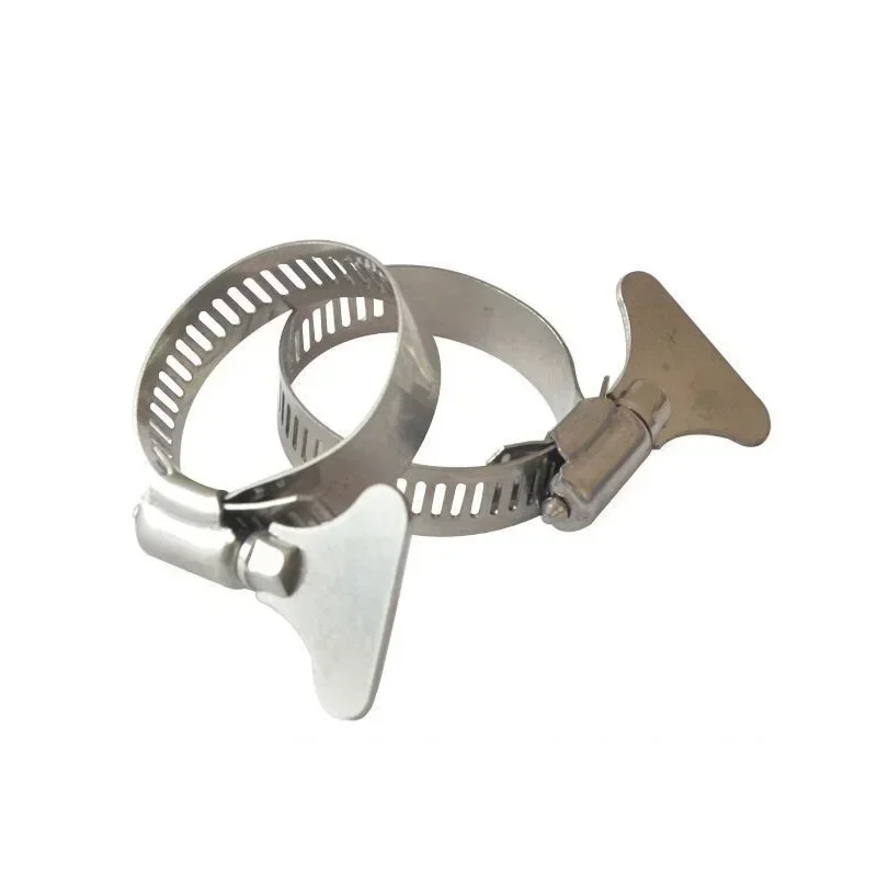 yes50Pcs 304 Stainless Steel Hose Clamp Worm Drive For Fuel Pipe Tube Water Clips All Sizes