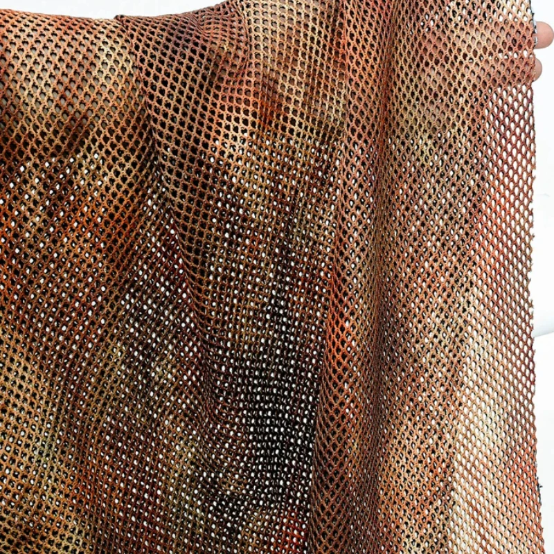 Gradient Elastic Net Fabric Outdoor Creative Camouflage Net Handmade Diy Sewing Clothing Designer Fabrics Clooth