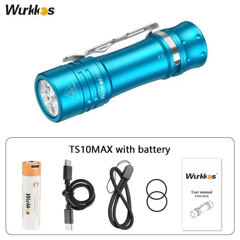 Wurkkos TS10 MAX Portable EDC Flashlight