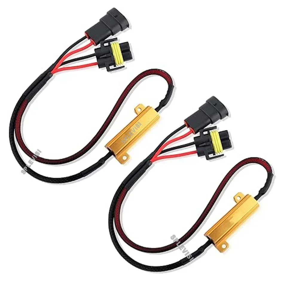 

2PCS 880/881/H8/H11 LED Load Resistor Kit ,50W 6 ohm Resistor Anti Flicker & Error Decoder for LED Fog Lights,Headlights