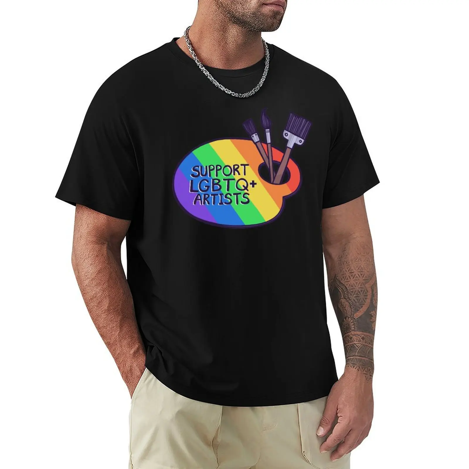 

Support Gay Artists T-Shirt Tough Fabric Work Tee