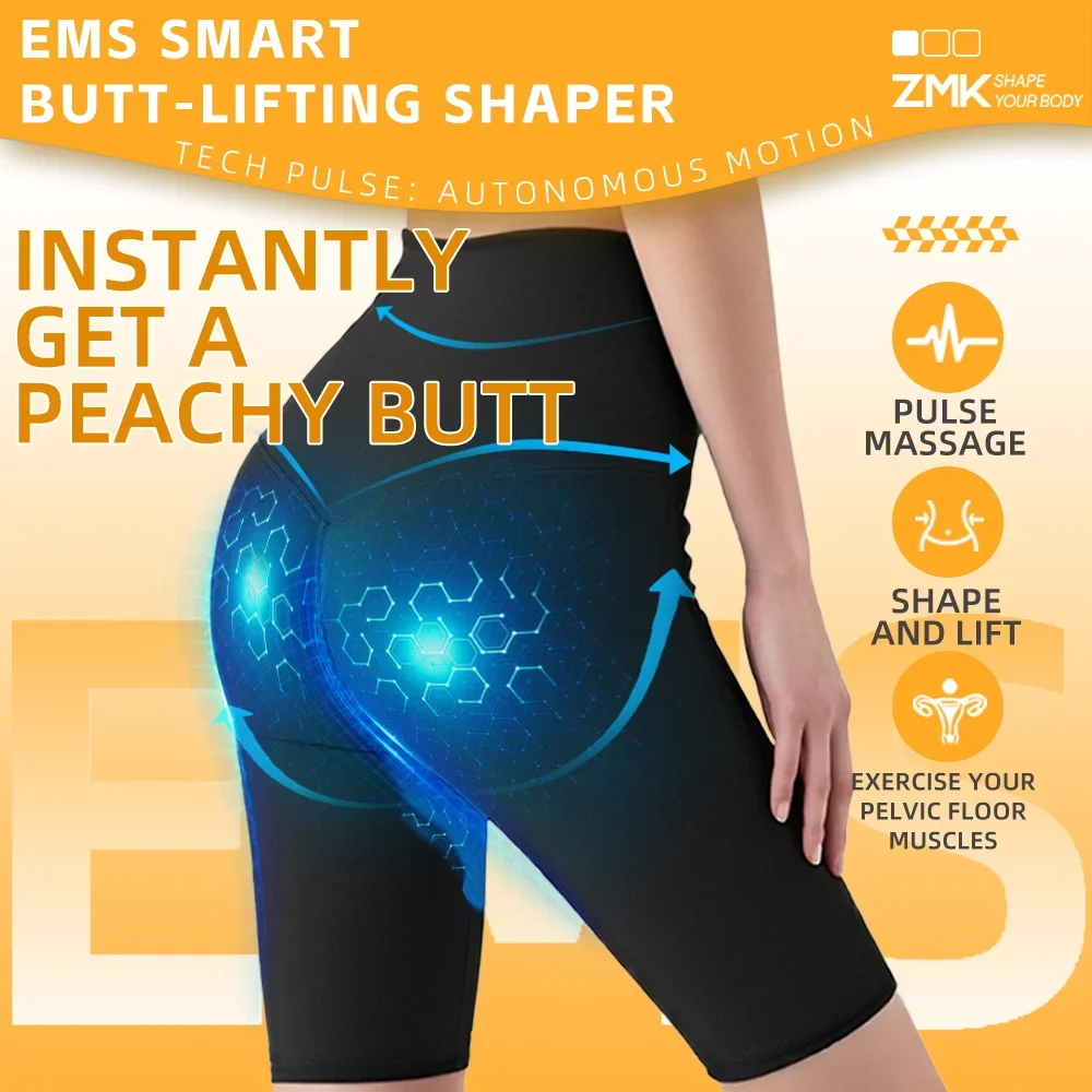 Newly Upgraded Smart Fitness Pants, Electric Pulse Muscle Workout, Hip Lift And Shaping Silicone Pad, Lightweight