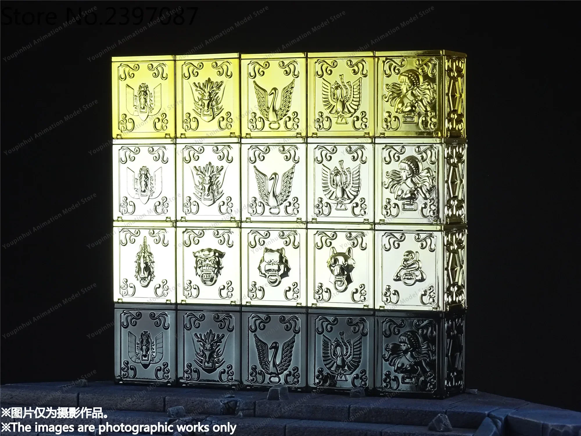 RH 22styles  Saints Suitcase Orphée 5 bronze God Gold Saints Marin Cloth Box Saint Seiya Myth Constellation Box Limited Edition