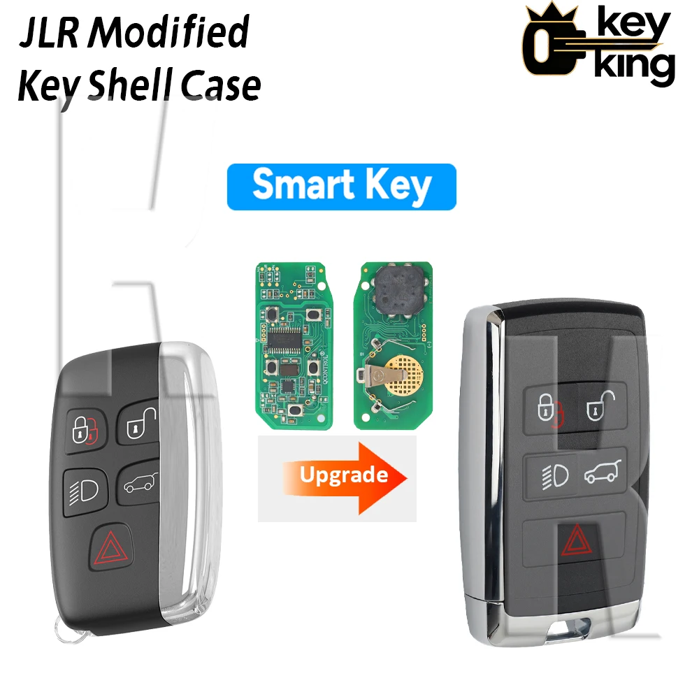KK Modified Upgrade Smart Key Shell Case For Jaguar Land Rover JLR, Remote Key Fob Housing, Convert Old Key To New Loo