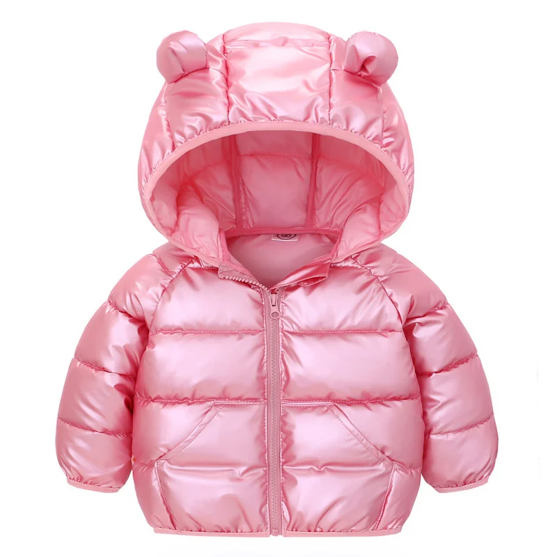 Autumn Winter Baby Girls Boys Jacket Children Cute Ears Hooded Down Coat Toddler Long Sleeve Clothes Kids Windproof Outerwear