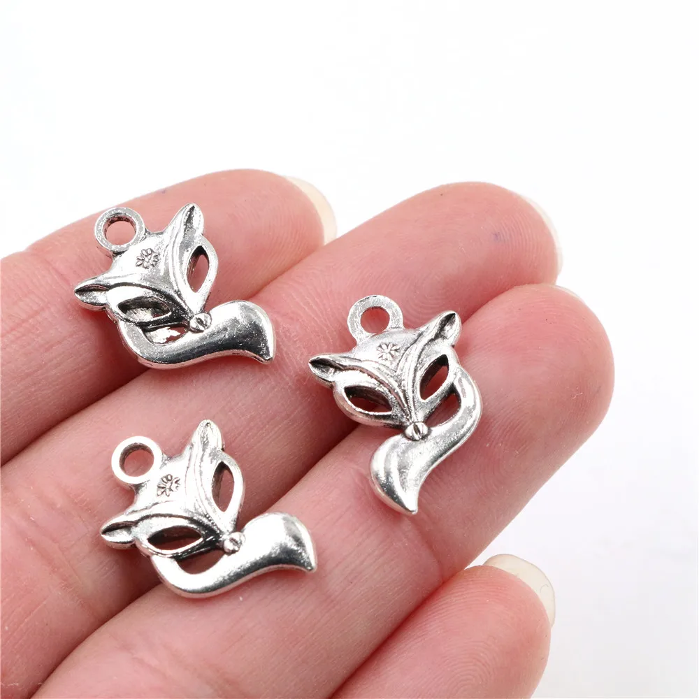 20x14mm 10pcs Antique Silver Plated Bronze Colors Plated Fox Handmade Charms Pendant:DIY for bracelet necklace