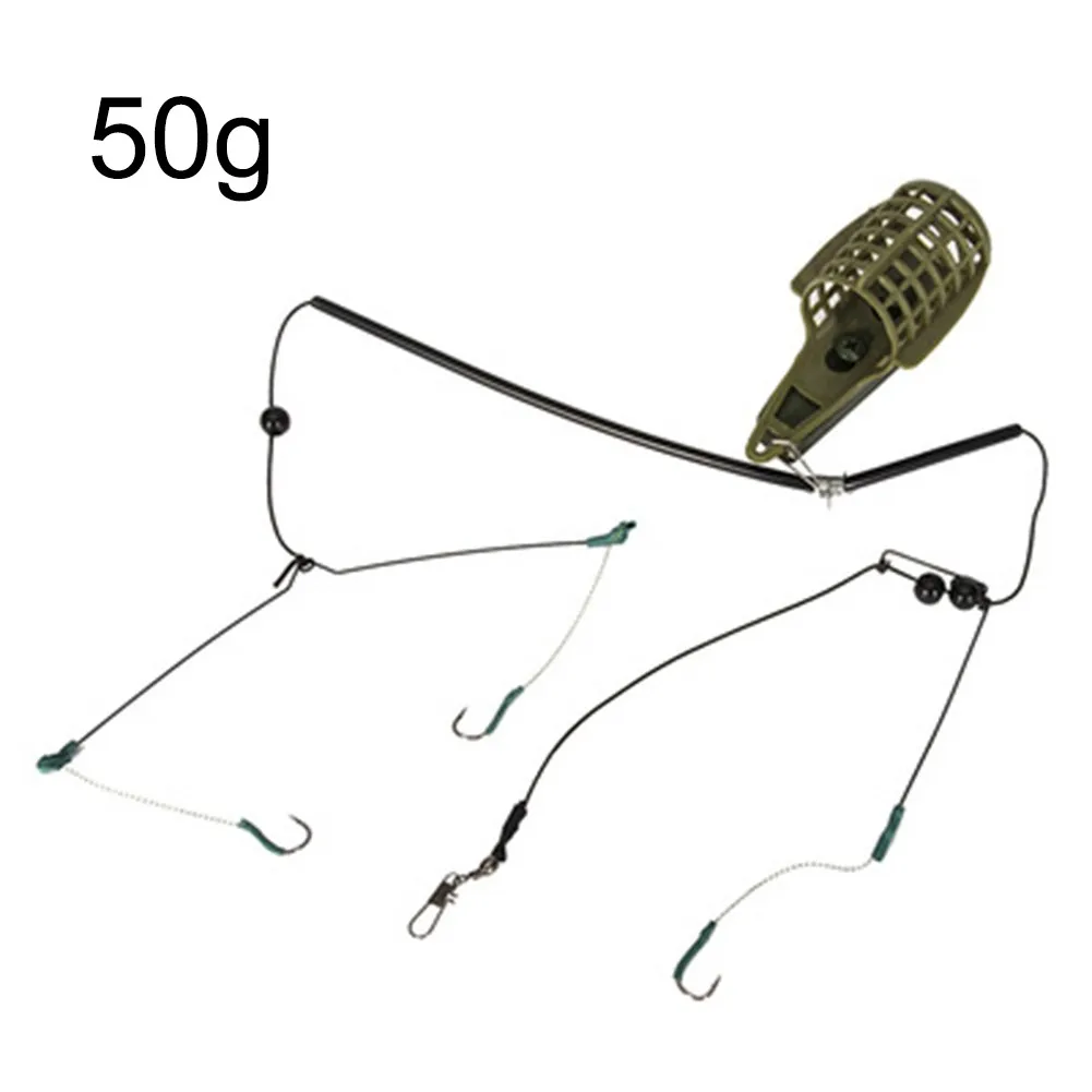 60cm Carp Fishing Feeder Basket Feeder Baits Cage Fishing Baits Cage Baits Cage Beater Cage Feeder With Sinker