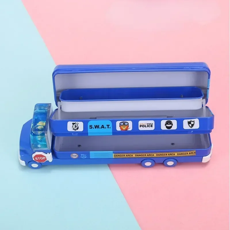 Nuova scatola di matite per auto impermeabile di grande capacità Pencilcase per ragazzi materiali metallici astuccio per penne scatola di cancelleria multifunzione Shcool