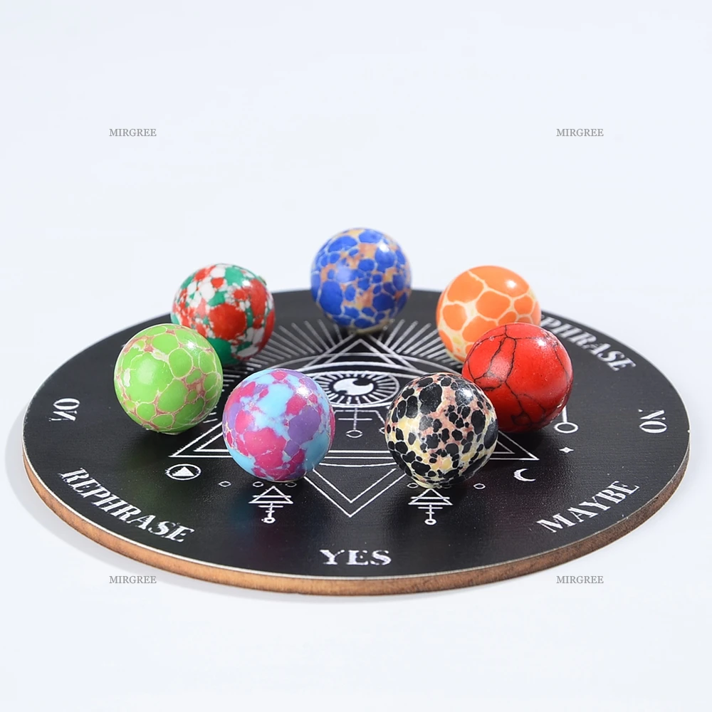 مجموعة كرات كريستال مكونة من 9 قطع مع لوحة عرافة السحر وقلادة شقرا، مناسبة للتأمل والمذبح وعلامة العمل