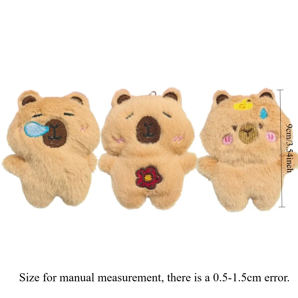 1-20 pçs bonito capivara pingente de pelúcia emoji golfinho chaveiro saco de boneca de pelúcia pendurado ornamentos para crianças mochila decoração presente
