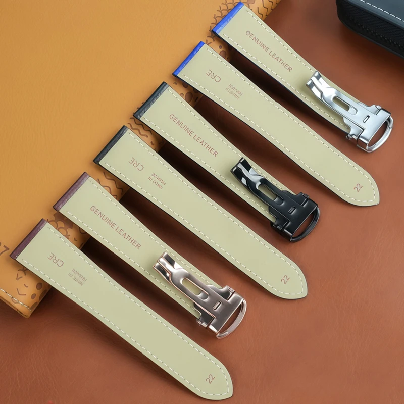 17 مللي متر 18 مللي متر 20 مللي متر 22 مللي متر حزام ساعة جلد البقر ل كارتييه تانك لندن سولو مفتاح الرجال والنساء جلد البقر حزام الساعات سوار #4
