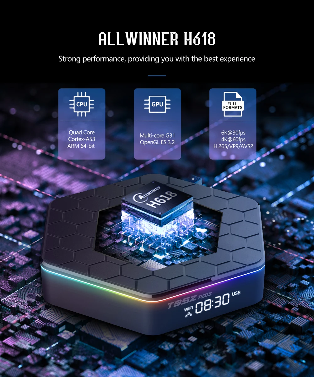 НОВЫЙ Android 12.0 TV Box T95Z PLUS Allwinner h618 Chip 4G 64G Dual Wifi6  6K HDR Android12 Media Player Декодер каналов кабельного телевидения T95 2023