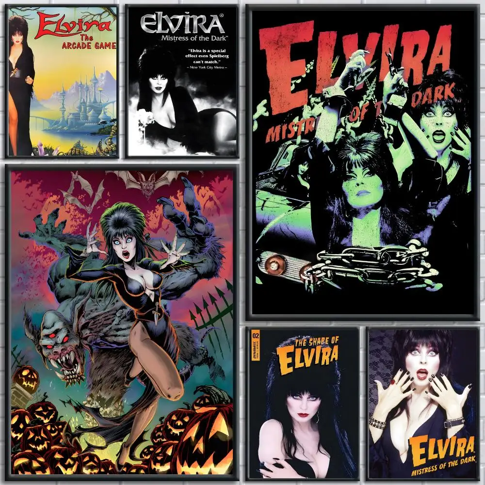 Elvira Mistress of the Dark Poster Modern Aesthetic Wall Art Print Minimalist Poster Bedroom Living Room Home Decor Gift