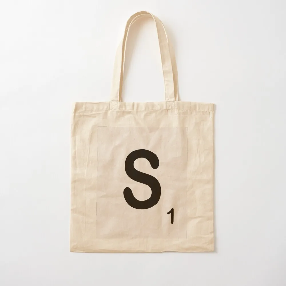 Scrabble Tile S Tote Bag Reusable bags tote bag Handbags women bags luxury women