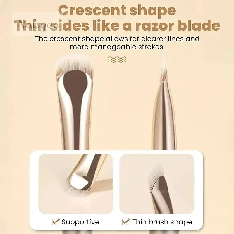 2/1pcs Curved Eyeliner Makeup Brushes Precision Soft Eyeshadow Brush Sharp Thin Small Eye Smudge Tools Cosmetic image 2