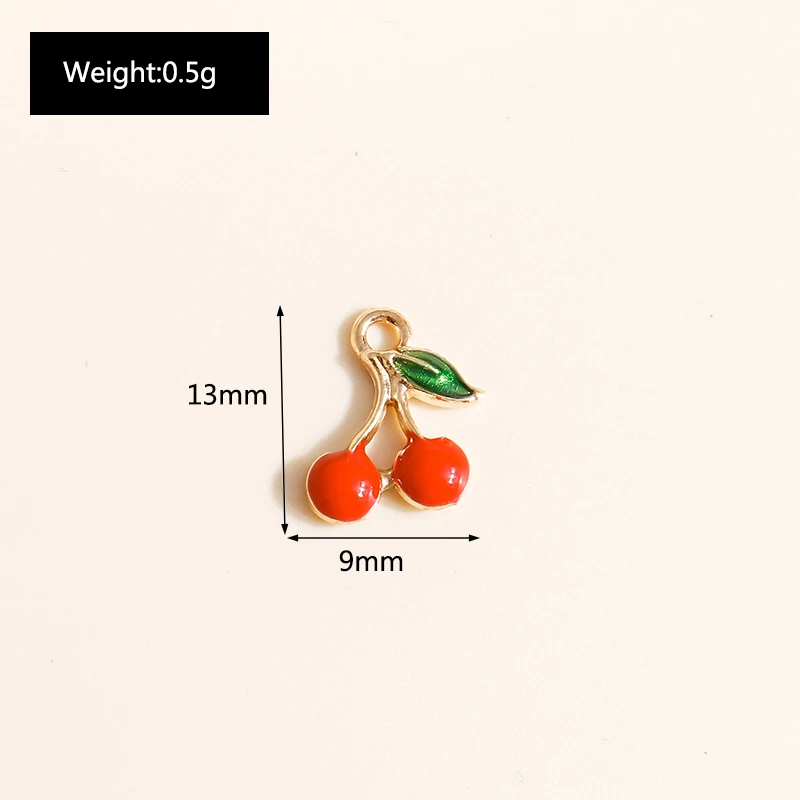 20 Stück Niedliche Gemischte Frucht-Anhänger Emaille Erdbeer-Trauben-Kirsch-Charms für Schmuckherstellung Halsketten Ohrringe DIY Basteln Geschenk – Detail 33