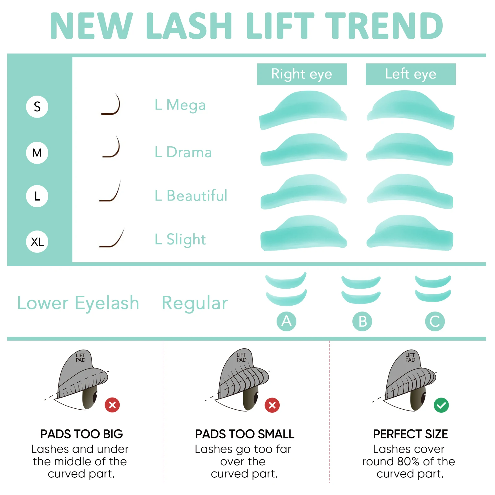 Libeauty 7 Paris wieder verwendbare Wimpern lift Schild Pad Wimpern Lockens tab Silikon Wimpern Locken wickler Zubehör Applikator Make-up-Tool