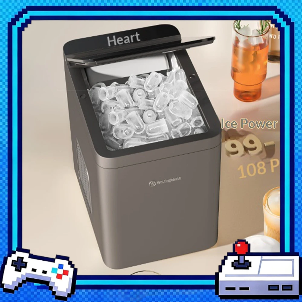 Westinghouse WH-15A Ice Machine Three-Layer Lock Cooling UV Sterilization Desktop Ice Maker Full Touch Screen Control For Gifts