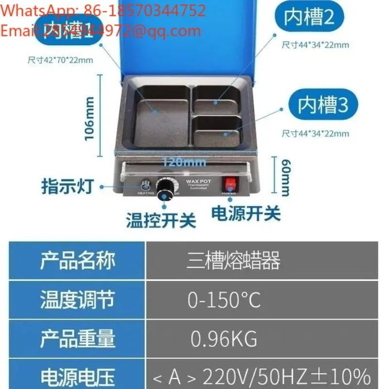 Dental Dental Technician Wax Melter Three-slot Automatic Temperature Control Wax Melter