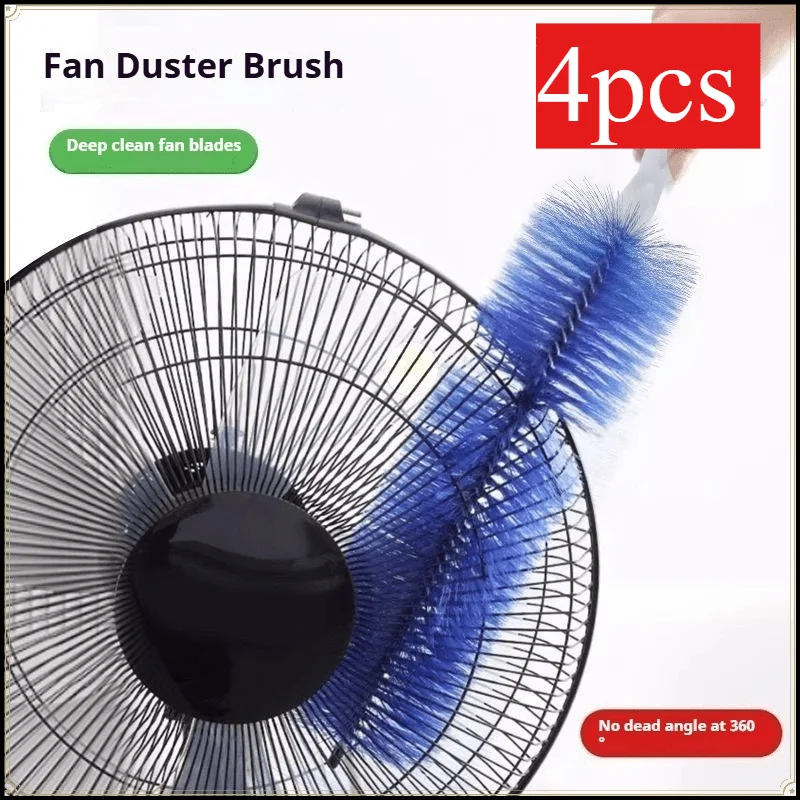 4PCS Bendable Fan Cleaning Brush, Washable Microfiber Duster for AC Vent, Blinds & Car Gaps
