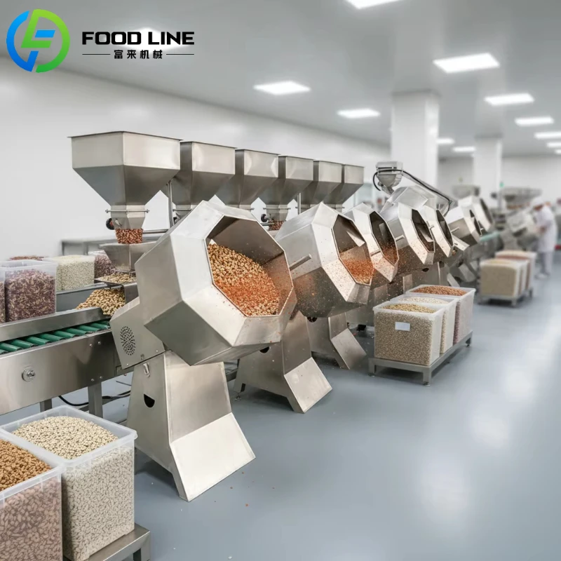 Customized High Efficiency Octagonal Mixing Machine Fast Mixing Speed Uniform Seasoning Save Time Labor For Snack Production