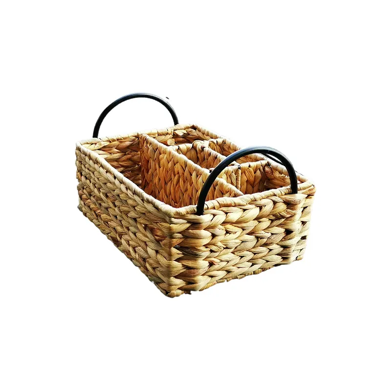 

LTT gourd straw kitchen tableware storage basket household chopstick basket rectangular grid basket