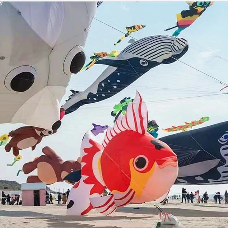 

5m large goldfish kites pendant inflatable alien kites factory new kite parachute kite soft kite surfing Kite spinning top rope