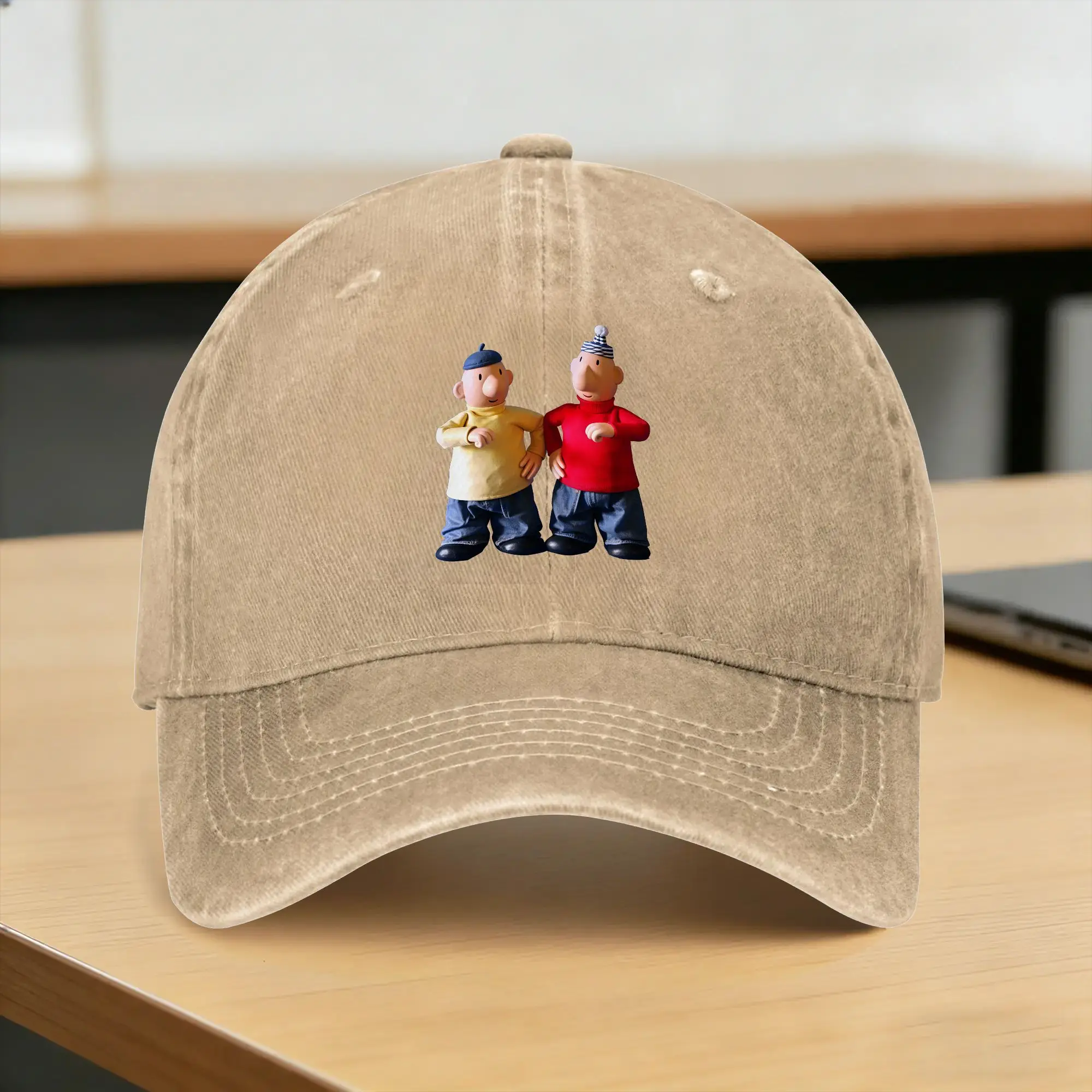 Washed Baseball Cap Pat & Mat Manga Graphic Summer Hip Hop Hats For Women Men  Design Print Running Hippie Sun Baseball Caps