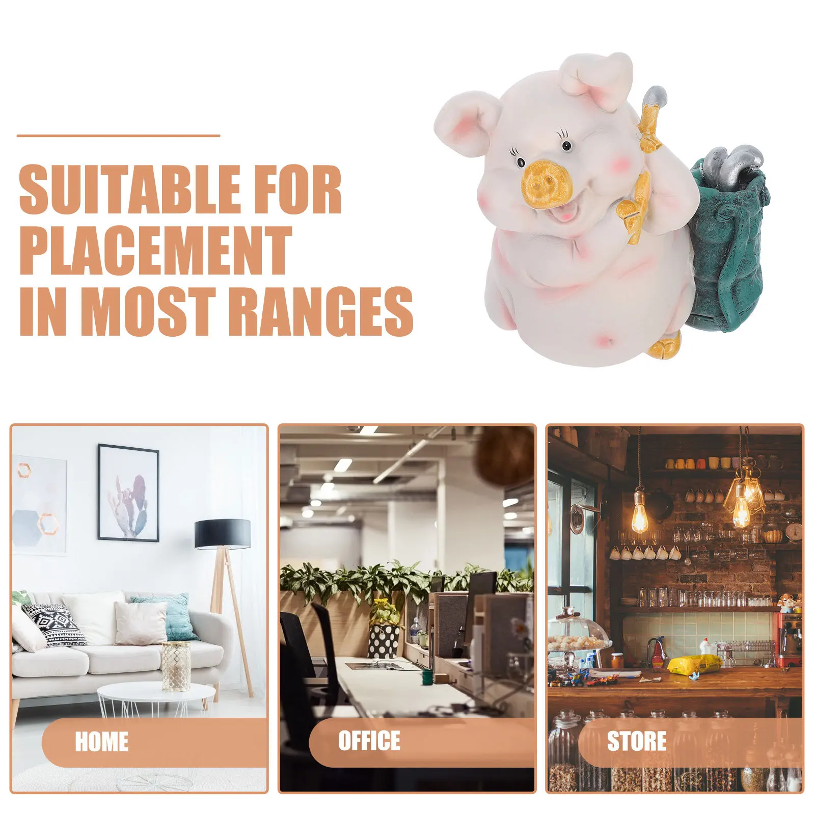 وعاء نقود على شكل خنزير من الراتنج على شكل حيوان للأطفال على شكل حيوان للعملات المعدنية وعاء توفير مزخرف لعيد الميلاد صندوق تخزين أموال مقاوم للكسر