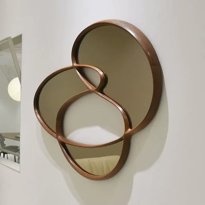 Custom Shaped Wall Mounted Decorative Mirror for Living Room Creative Art Mirror for Porch and Fireplace