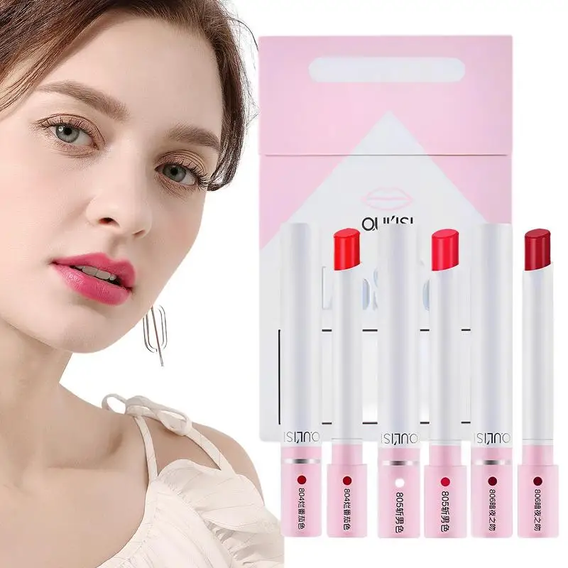 Matte Lippenstift Make-Up Set Creatieve Sigaretten Ontwerp Niet Plakkerige Lipvlek 3 Stuks Gepigmenteerde Langdurige Lipgloss Set Waterdicht