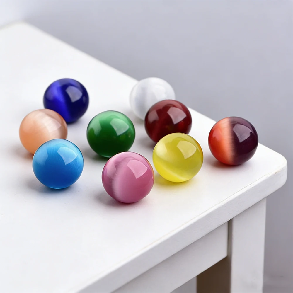 1Pcs Dia 25mm 30mm 40mm Colorful Stone Ball Yellow Green Purple White Red Colorful Blue Pink Deep Blue Photography Props Ball