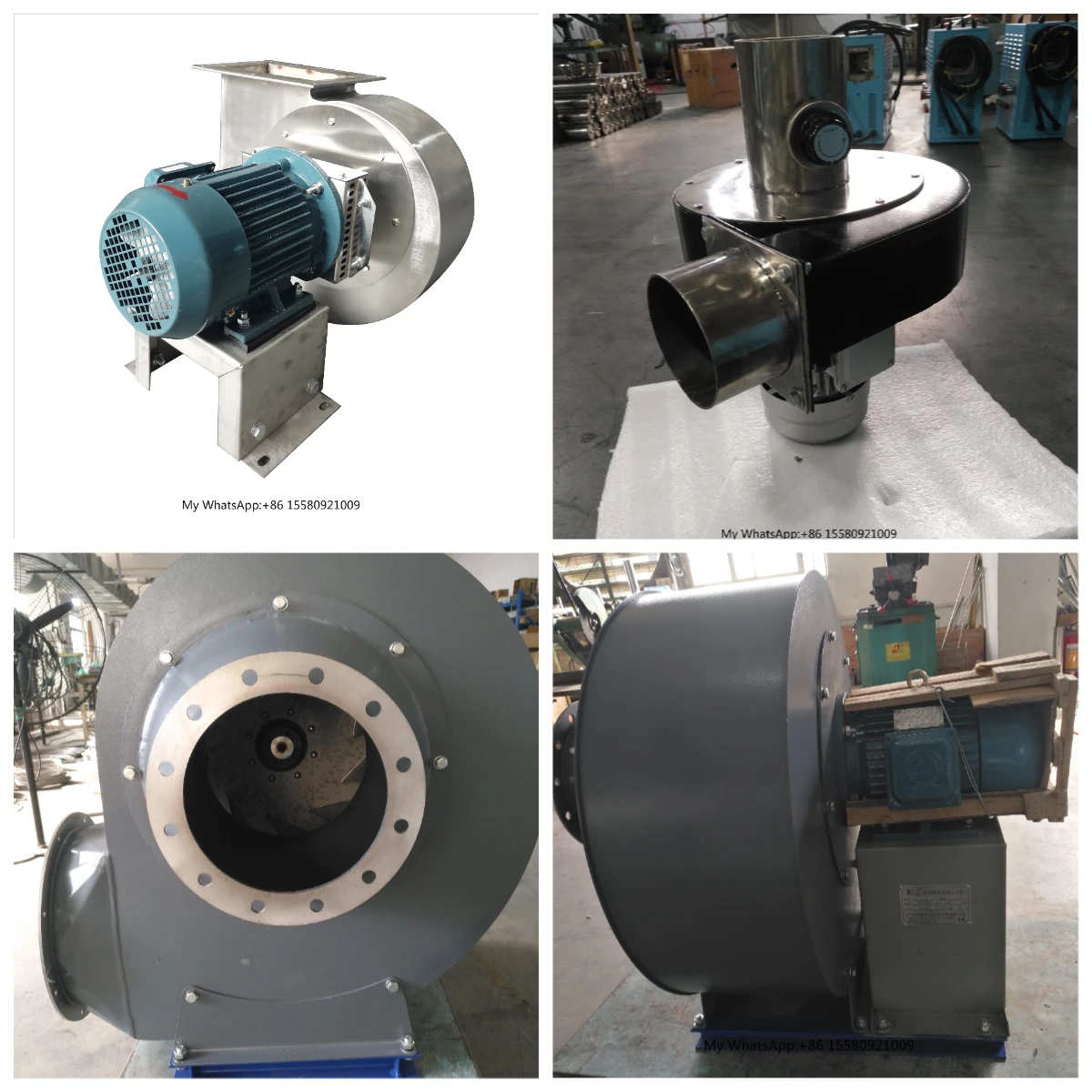 AC 4P MOTOR 550W Turbine Centrifugal Blower Forward Impeller Fan Duct Ventilation Fan Air Exhaust Fan 380V 50Hz