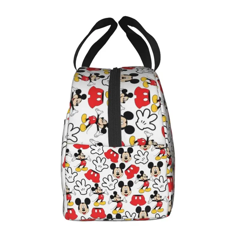 Custom Mickey Mouse Lunch Box Multifunction Thermal Cooler Food Insulated Lunch Bag Office Work Reusable Picnic Tote Bags