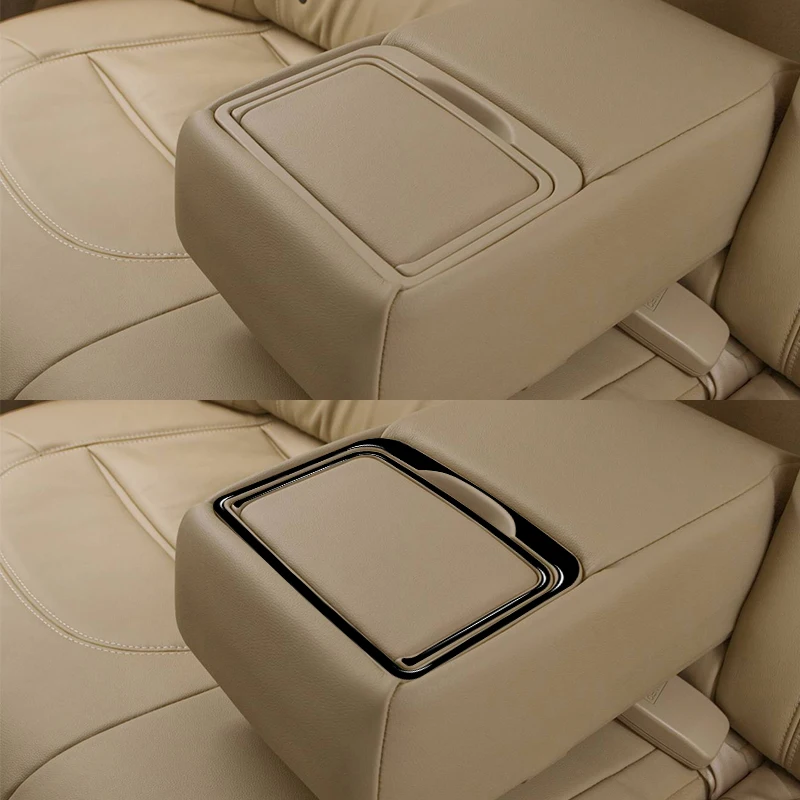 Rear Cup Holder Frame Decorative Trim Cover Sticker Carbon Fiber/ABS Car Accessories for Azera 2006 2007 2008 2009 2010 2011 image 6