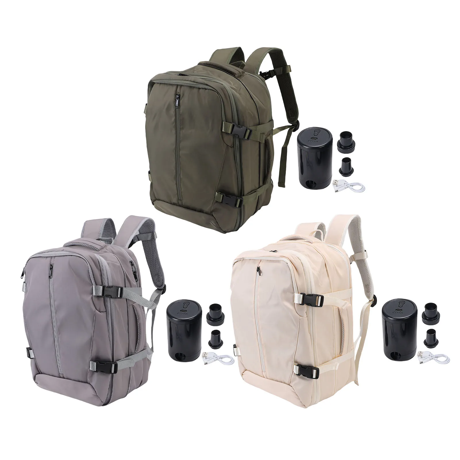 

Vacuum Compression Backpack Storage Bags 36-55L Expandable Water Proof Wet Dry Separation Carry with Laptop Compartment Lock