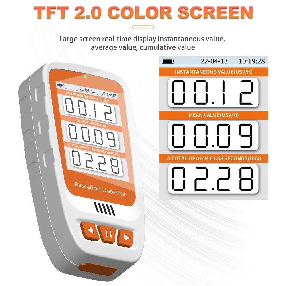 AIKESI HFS-20 Portable Handheld Sensitivity Geiger Counter Dosimeter Nuclear Radiation Detector Beta Gamma X-ray Monitor