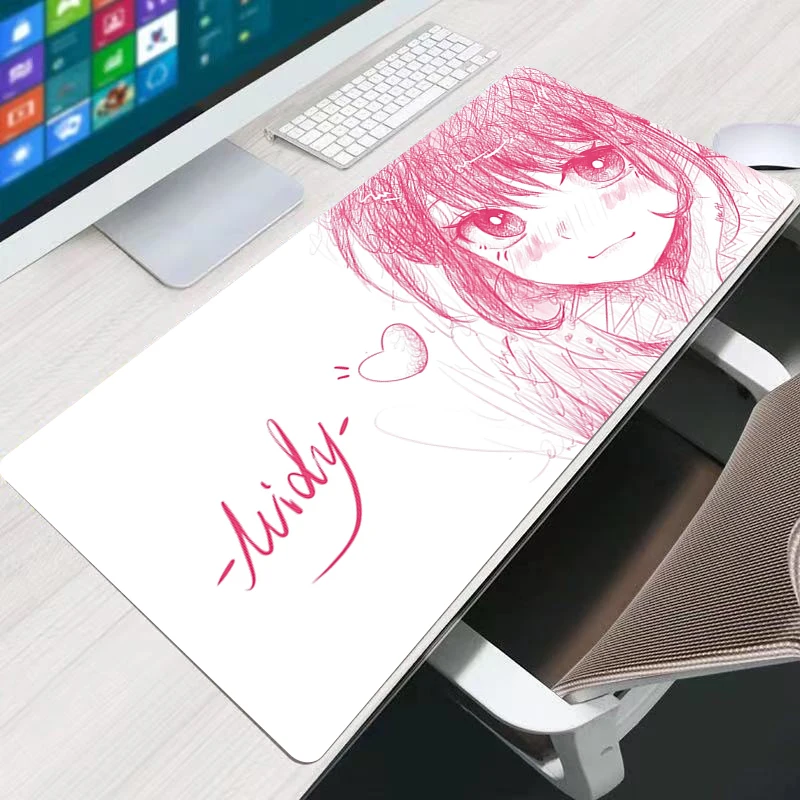Pink and white Anime Mouse Pad Animation Office E-sports Gaming Table Mat Computer Keyboard Pads Hand