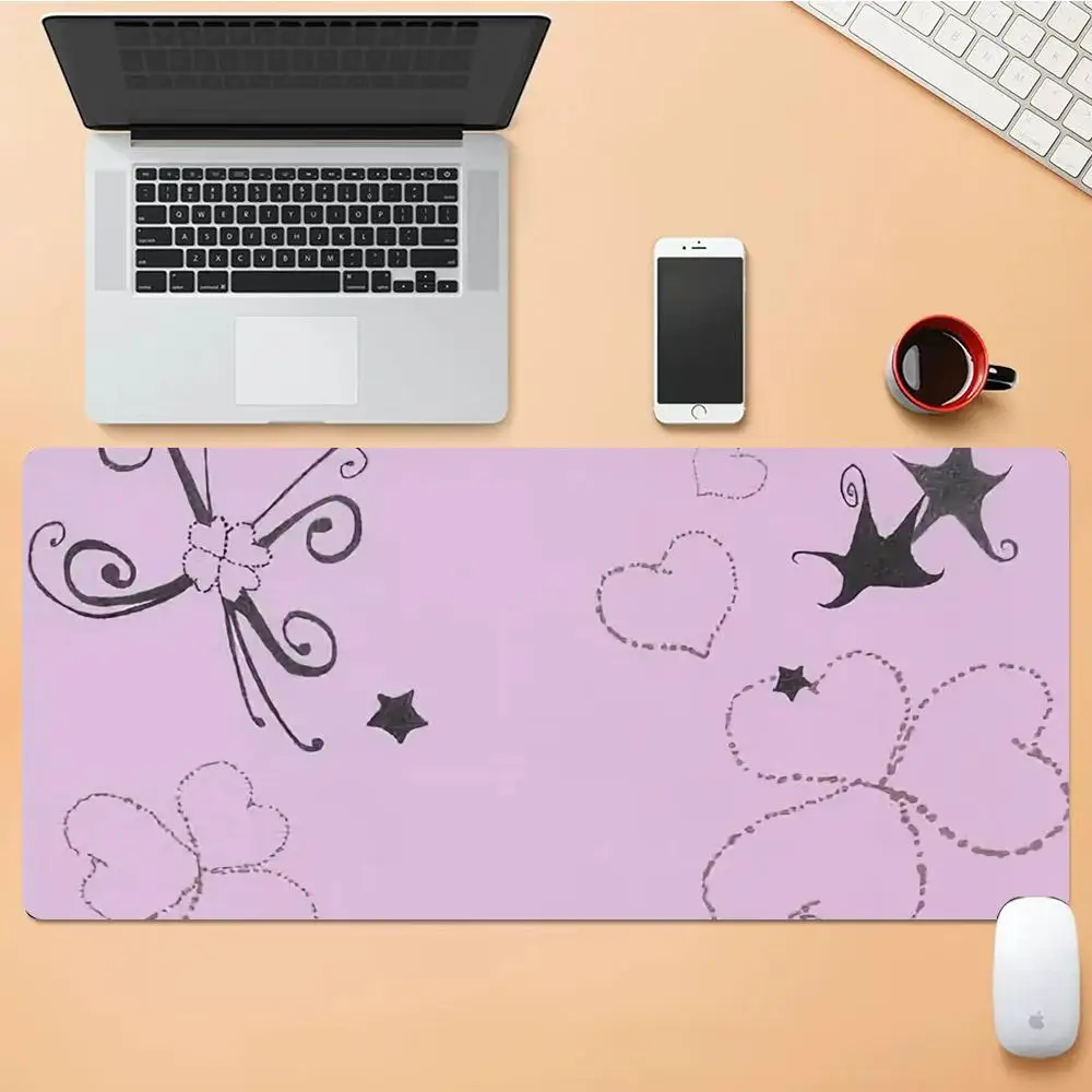 

Bow tie Mouse Pad Desk Mouse Pad Cute HD Desk Pad Extended Gaming Keyboard Mats Large XXL Gamer Mousepad 90x40