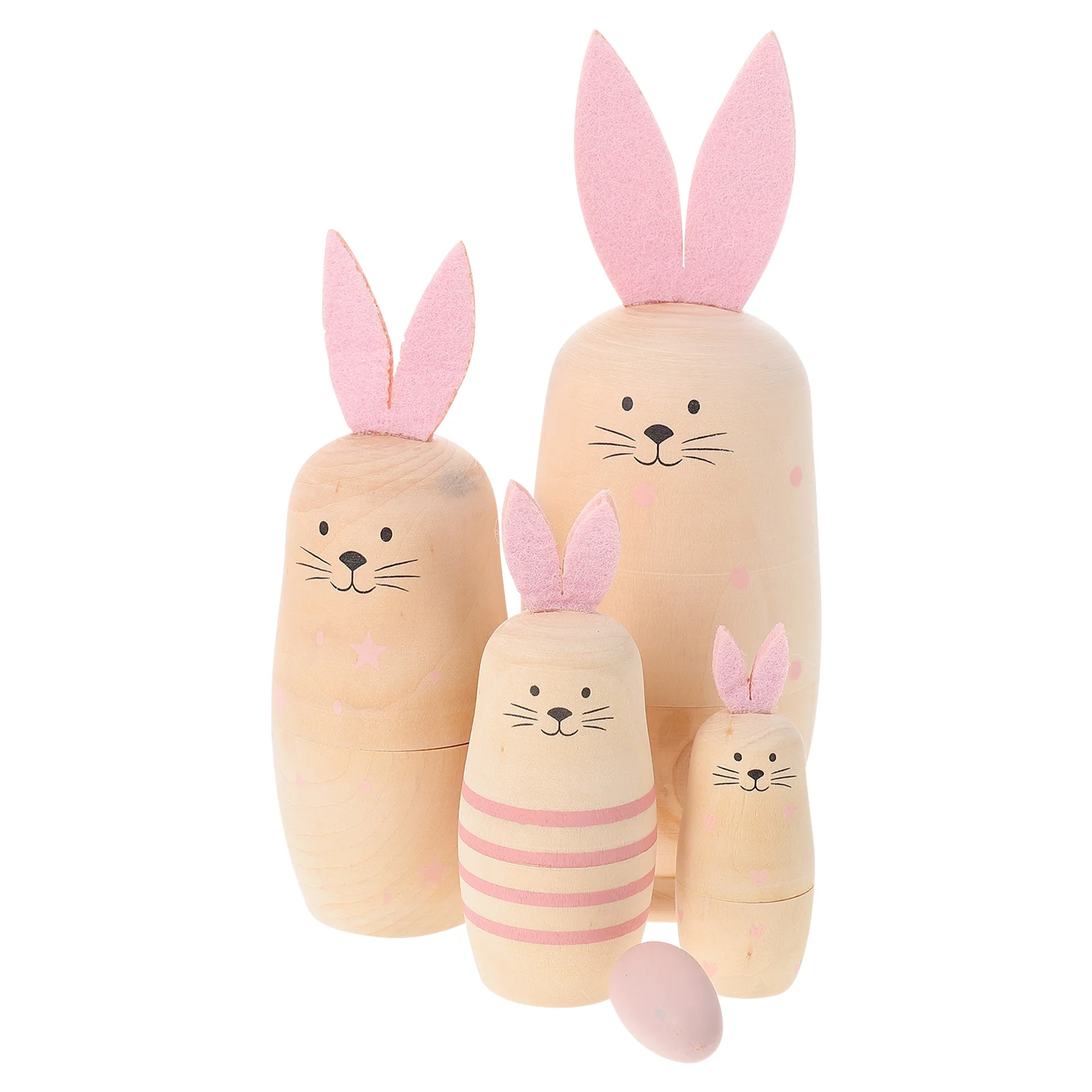 Poupées Babushka en bois pour enfants, lapin, jouets de Noël, jouets Matpoposhka, objets peints à la main, décoration russe