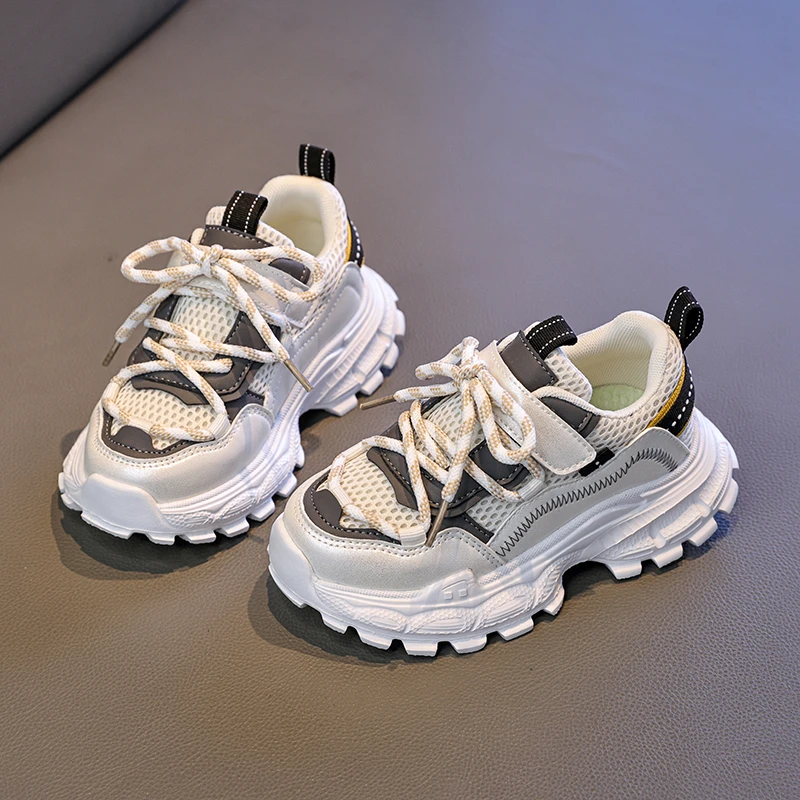 Children Mesh Sneakers Chunky Lightweight Girls Boys Sports Shoes Back To School Non-slip Kids' Causal Shoes Running Breathable