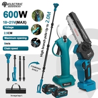 Brushless 6inch Chainsaw Cordless Electric Garden Pruner Electric Scissor High Branch Garden Saw Power Tool For Makita Battery