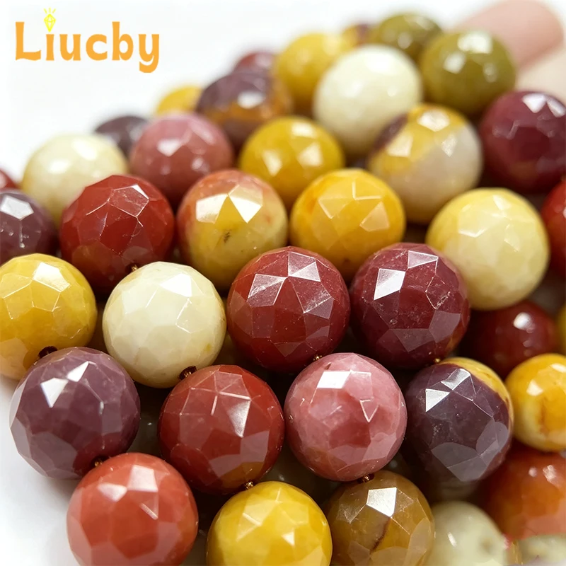 Großhandel Natürliche Facettierte Gelbe Jaspis Runde Lose Perlen Heilkristalle für Schmuck DIY 4mm 6mm 8mm 10mm 12mm 15 Zoll Stränge – Detail 5