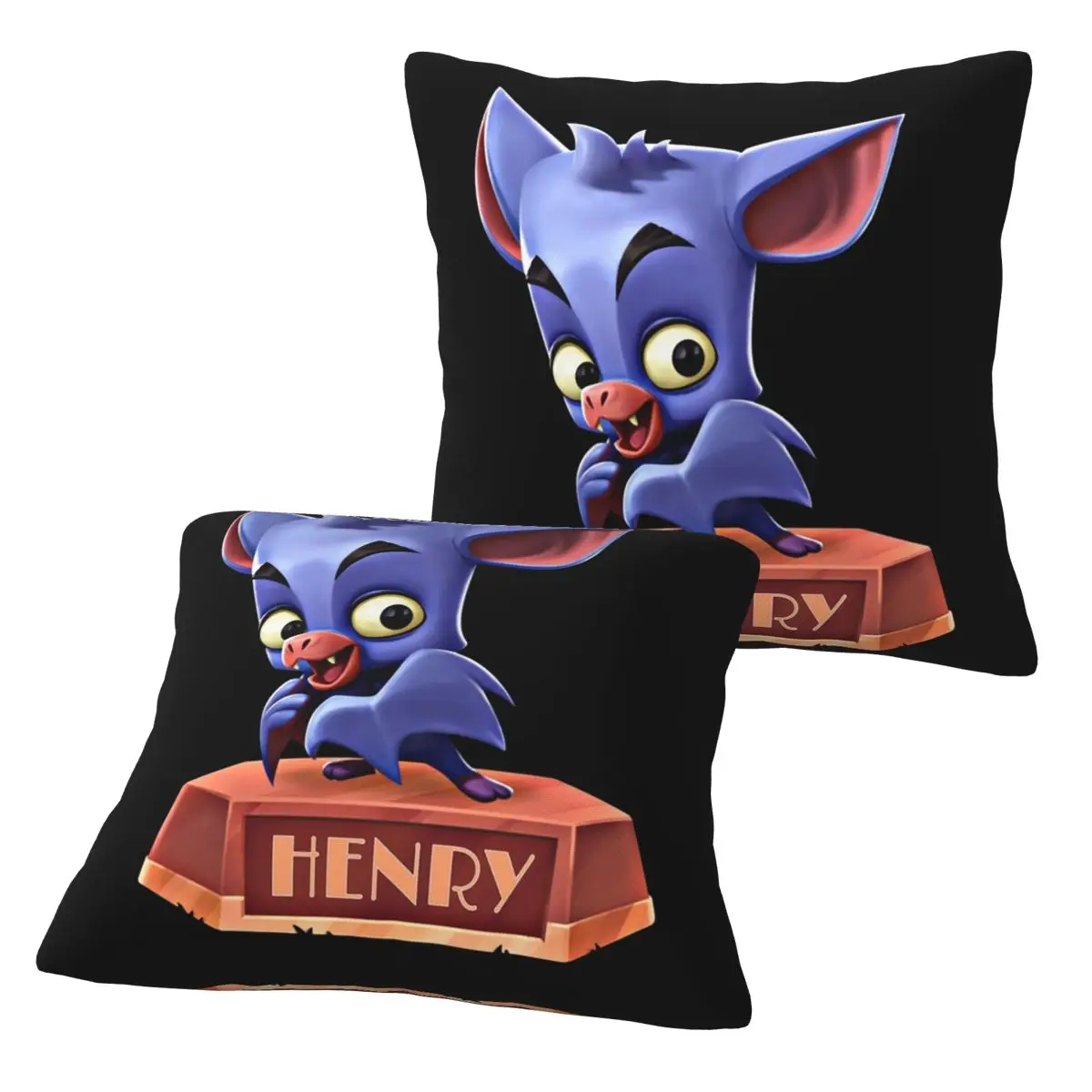 Henry Zooba Battle Arena Royale Characters 2 pcs Square Pillowcase Pillow Cover Cushion Decor Comfort Throw Pillow for Home