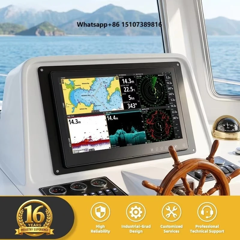 New 1000nits 1080p IP65 Waterproof 15.6 Inch Marine Industrial Capacitive Touchscreen USB/HD P156WUGA-A LED Display