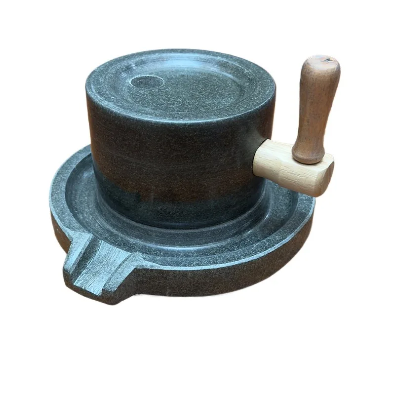 For bluestone small tea mill Song Dynasty tea stone mill hand grinding ware matcha stone early education handmade teaching aids
