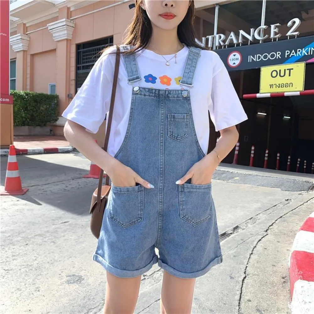 Woman Clothing，Denim Suspender Shorts，Women's Casual Adjustable Shoulder Strap，Invisible Open Crotch Outdoor Sex，Summer Jeans