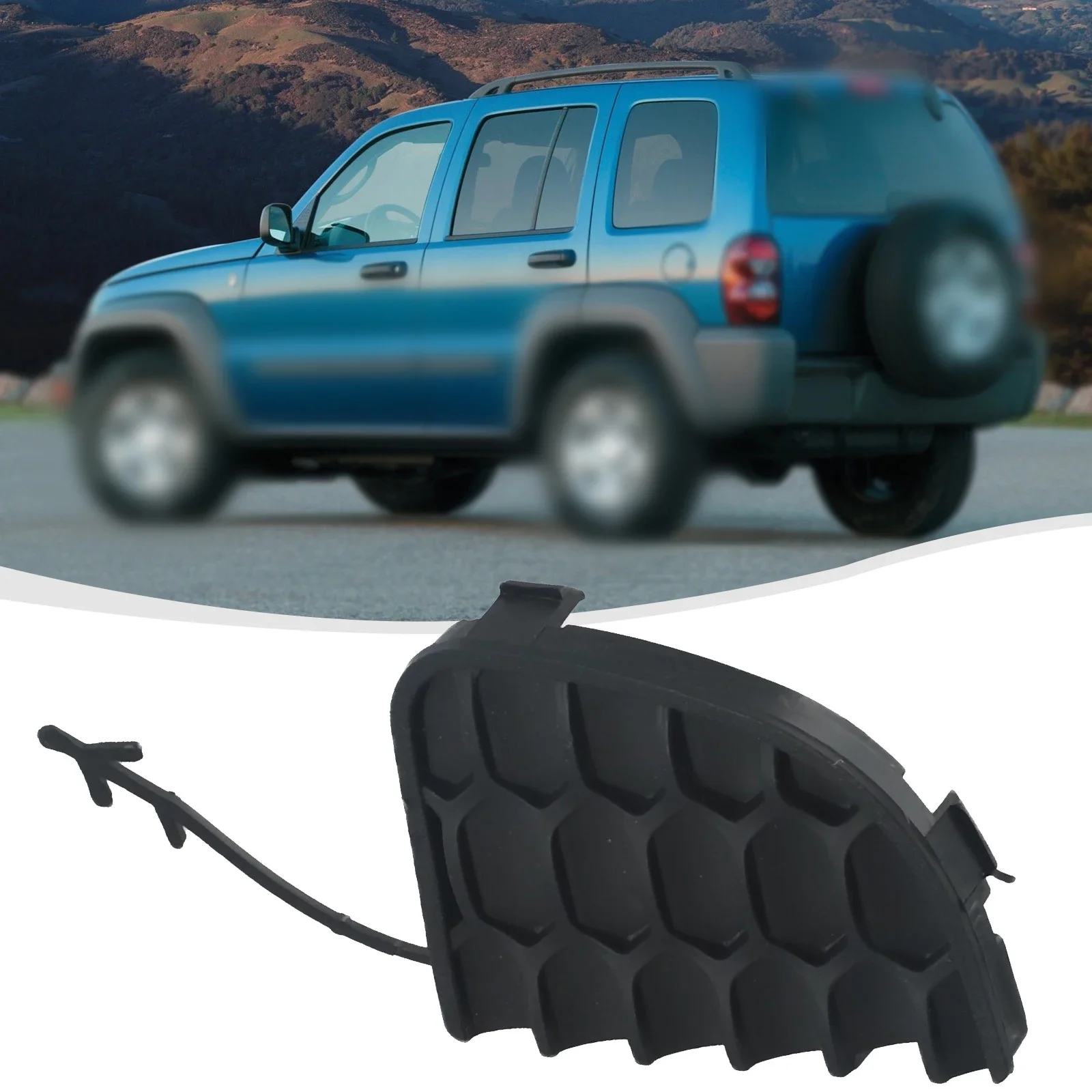 Rear Bumper Trailer Hook Cover Rear Bumper Cover For Jeep Rene-gade 2015-2019 5VW91LXHAA Sturdy And Compact Plastic Material