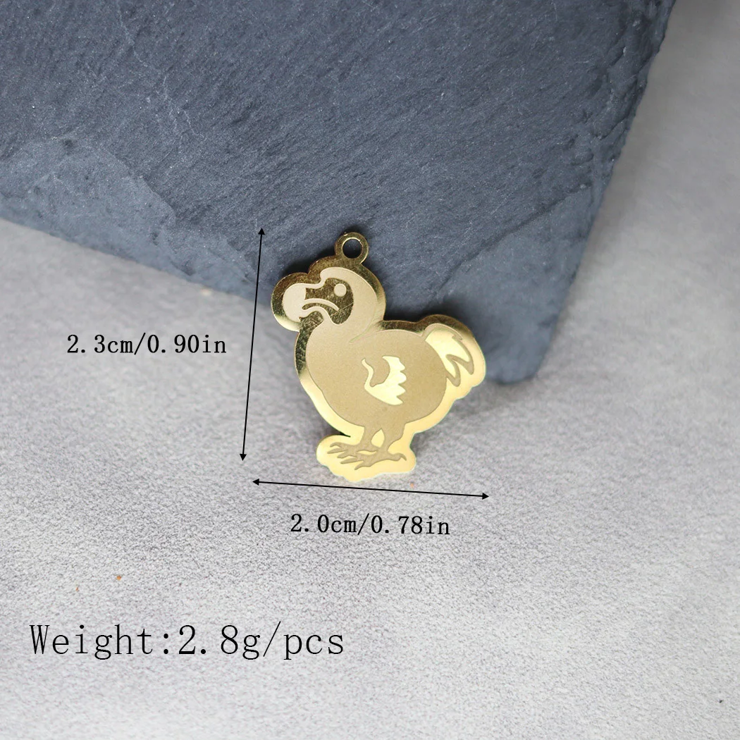 2pcs Cute Extinct Dodo Bird Rubber Charms Pendants for Jewelry Making Necklace Earrings Necklace DIY Handmade Crafts Supplies